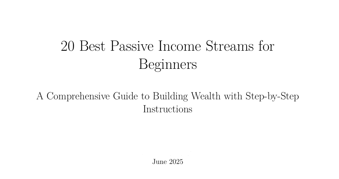 20 Best passive income streams for beginners